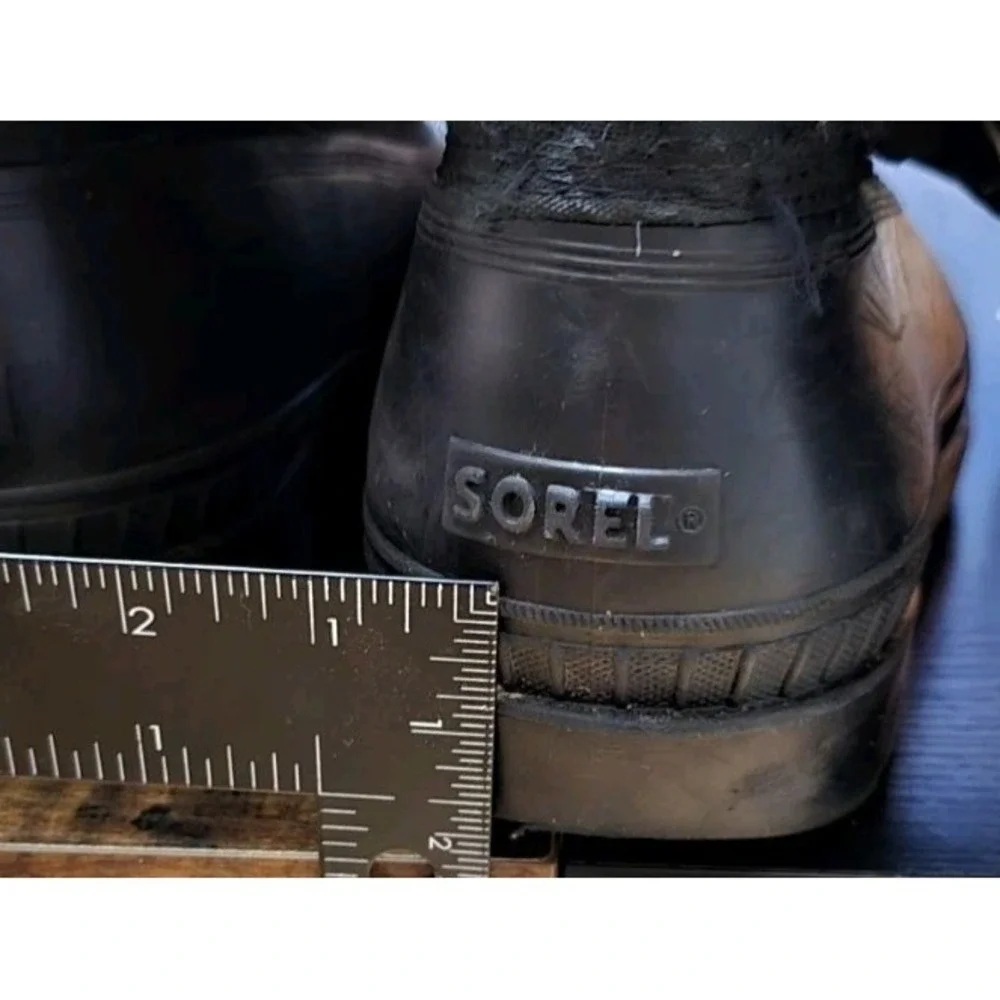 Sorel Glacier NL1042-010 Black‎ Lined Winter Snow Boots Women's US 9 Excellent